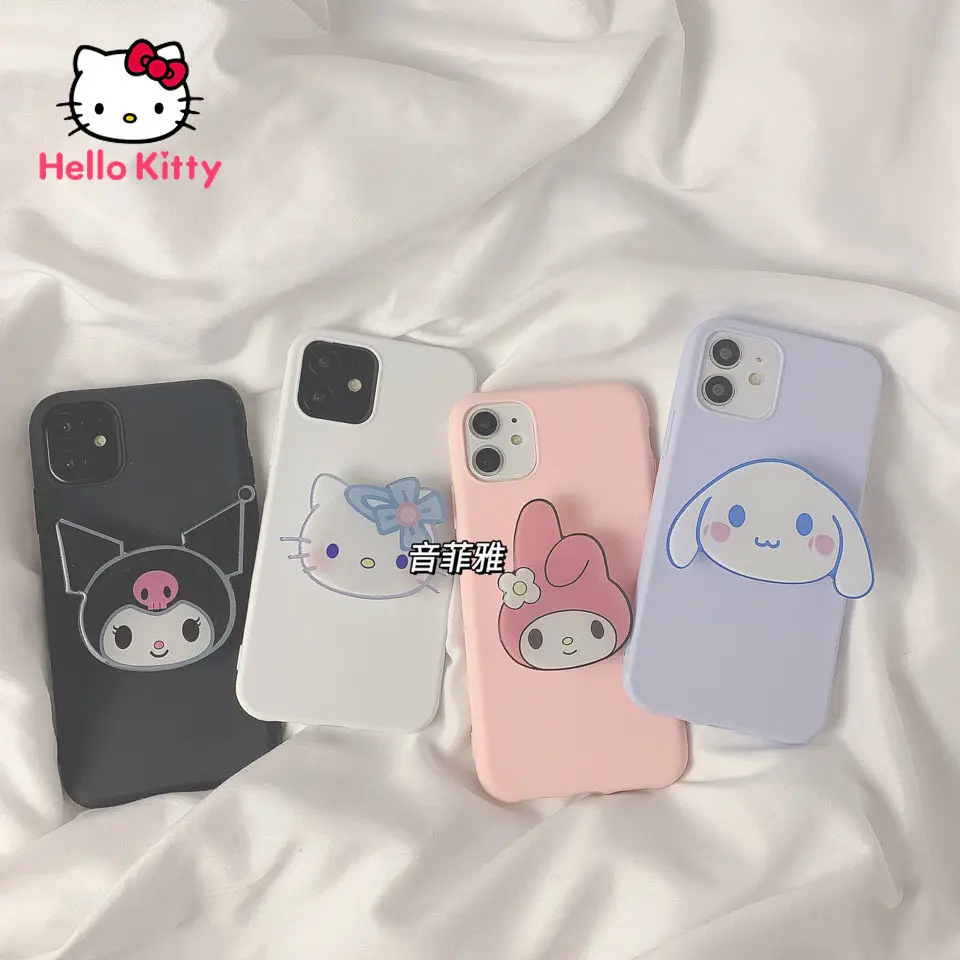 

Hello Kitty for IPhone7/8P/X/XR/XS/XSMAX/11/12Pro/12mini Cartoon Simple Bracket Anti-fall Soft Shell