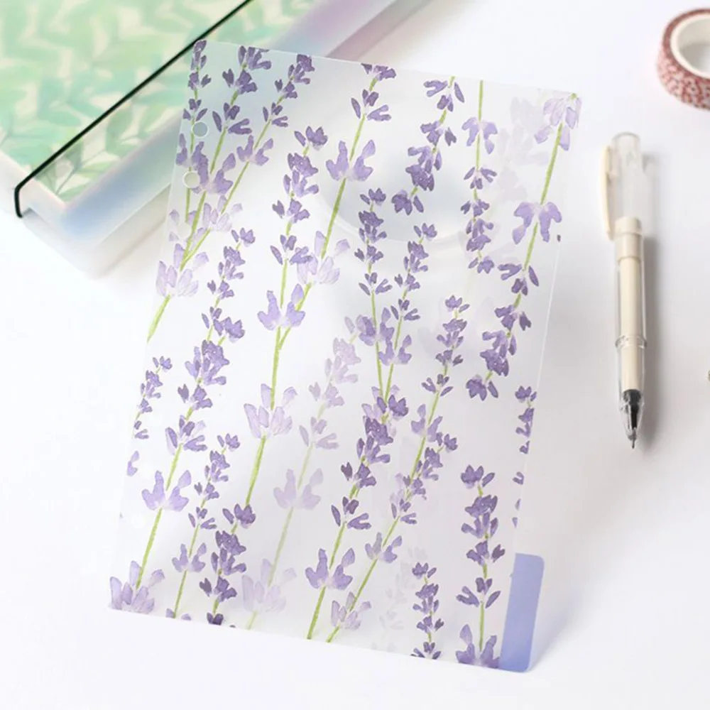 

6pcs A5 Notebook Binders Dividers Set 6 Holes Ring Colored Transparent Divider Page Tab Cards PP Colorful Classification