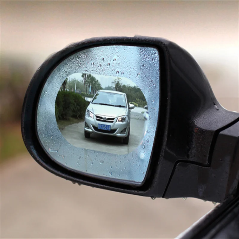 

2Pcs Rainproof Car Accessories Car Rearview Mirror Window Clear Film Membrane Anti Fog Anti-glare Waterproof Film Driving Safety