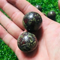 3 5cm natural quartz blood stone crystal ball meditation reiki healing magic ball home decoration 2pc