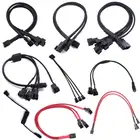 Новый 4-контактный Pwm кабель вентилятора от 1 до 234 пути сплиттер черный рукав удлинитель разъем 4Pin PWM удлинительные кабели