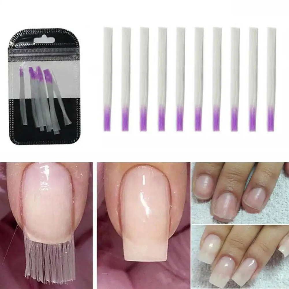 10 шт. форма ногтей стеклоткани быстрая для наращивания Акриловые Советы волокна