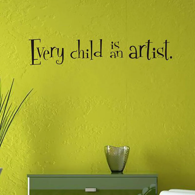 Каждый ребенок-художник настенный стикер гостиная спальня украшение для дома