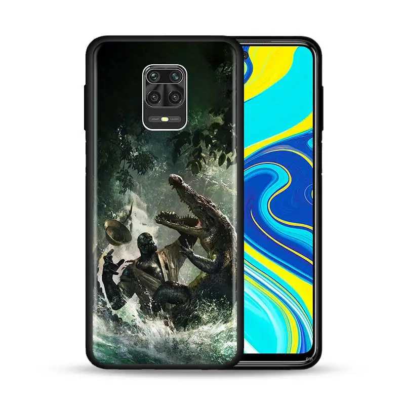 Чехол для Xiaomi Redmi Note 9S 8T 8 7 9 9A 9C K30 Pro 8A 7A 6 Черный силиконовый чехол с динозавром