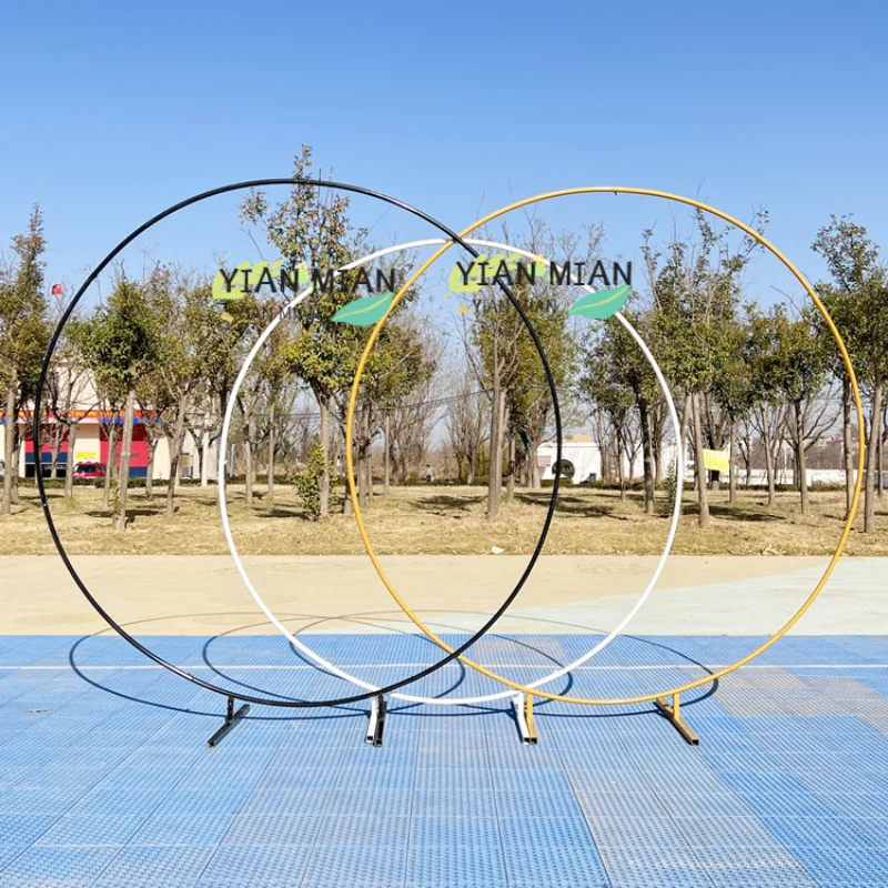 

1 м-2,4 м новая свадебная железная художественная одноступенчатая полка-кольцо украшение для фона свод круглый цветочный Дверь однополюсный ...