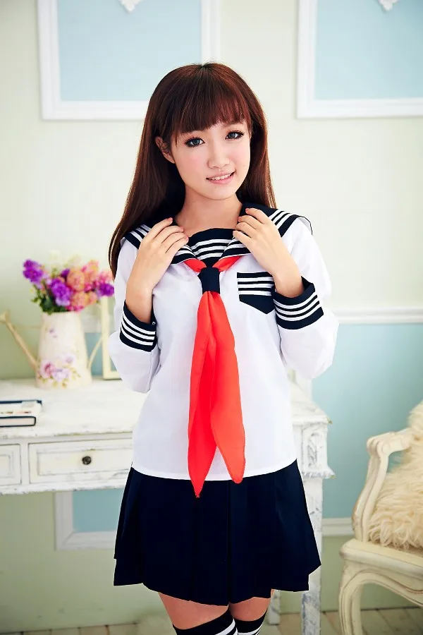 Униформа JK для японских школьников модное платье матросские Костюмы черный