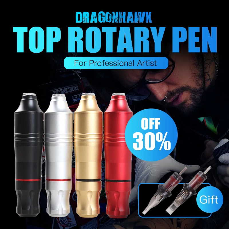 Dragonhawk Татуировка роторная ручка машина мощный мотор макияж бренд пистолеты принадлежности для перманентного