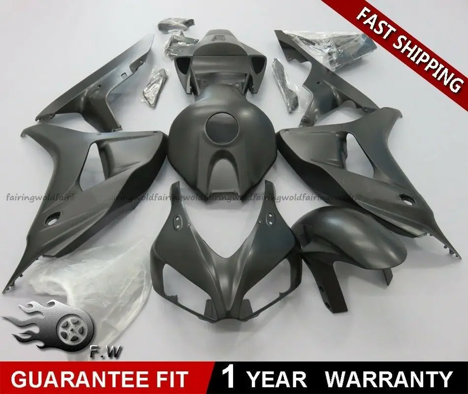 Matte Black ZXMT обтекатель с комплектом кузова Подходит для Honda CBR1000RR 2006 2007 06 07 ABS литья под давлением многоцветный синий желтый красный белый черный - Цвет: Matte Black