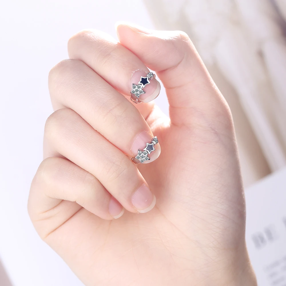 Женские серьги кольца из серебра 100% пробы с фианитом|Серьги-кольца| |