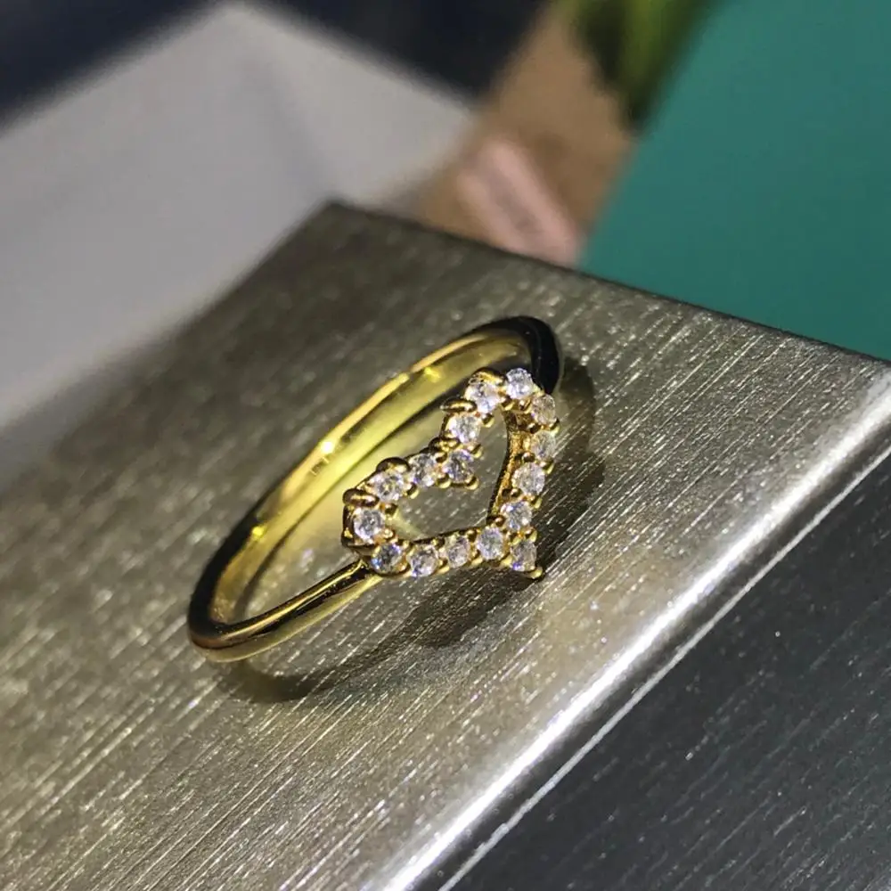 

Women's classic fashion hollow heart-shaped zircon ring S925 sterling silver original luxury brand high-quality jewelry gift