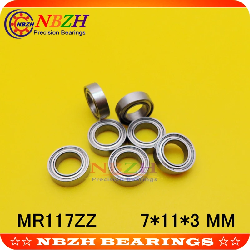 10 шт. высокое качество ABEC-5 MR117ZZ MR117-2RS SMR117ZZ SMR117-2RS 7*11*3 мм 7x11x3 мм миниатюрные тонкие стены глубокий шаровой подшипник