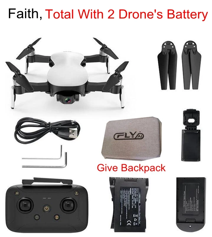 CFLY Faith gps RC складной Дрон Квадрокоптер вертолет бесщеточный мотор с 5G Wifi Fpv HD камера VS dream smart pro Дрон - Цвет: faith with 2 battery