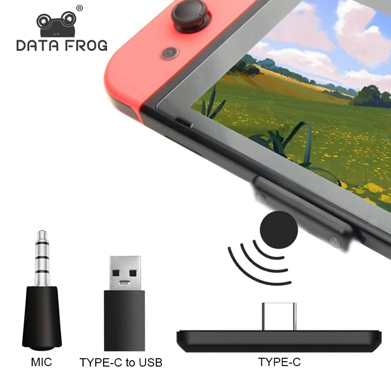 

Data Frog Wireless Bluetooth-Compatible Adapter USB Type-C For Nintendo Switch Receiver For PC Converter For PS4 Console