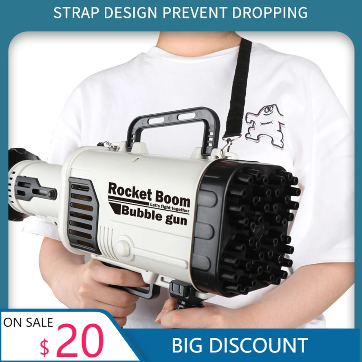 

44-Hole Kids Gatling Bubble Gun Charging Electric Rocket Launcher Wedding Bubble Machine Soap Water Children Bath Toys Dropship