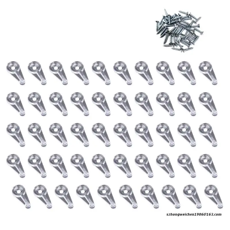  50 Pcs Bathroom Mirror Hinger Fixed Accessories Advertising Plate Glass Clamp Clip Fitting | Обустройство дома