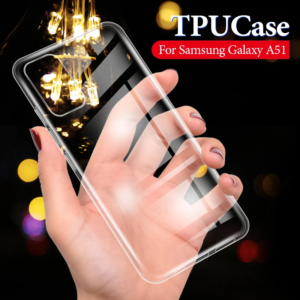 Чехол для Samsung Galaxy A51 ультратонкий прозрачный силиконовый чехол из ТПУ телефона A71