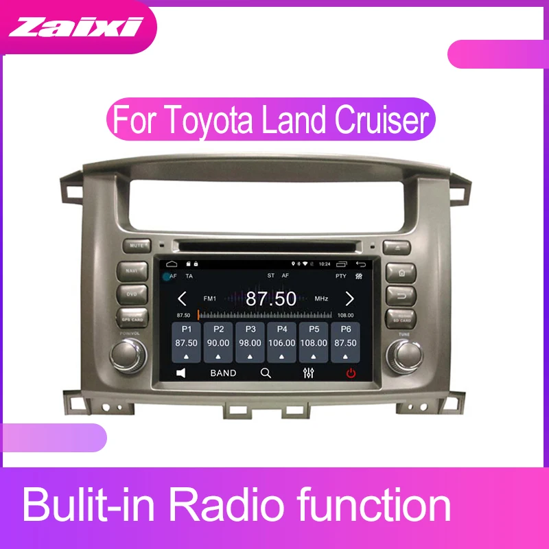 ZaiXi 2 DIN Android Сенсорный экран для Toyota Land Cruiser 100 2002 ~ 2008 автомобильный мультимедийный