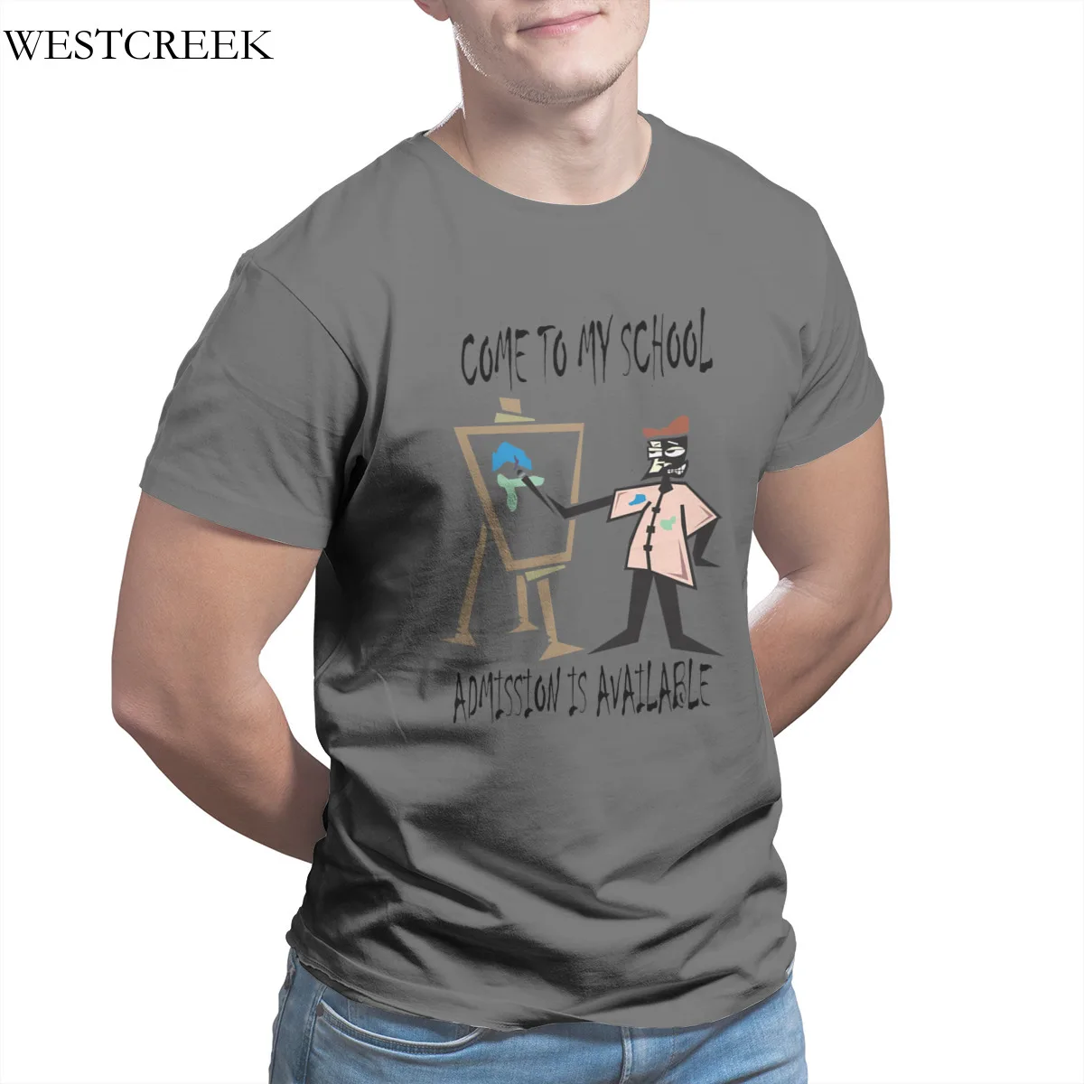 

Westcreek Funny Teacher Inviting Students T-Shirt Fashion Pink Tops Male 62250