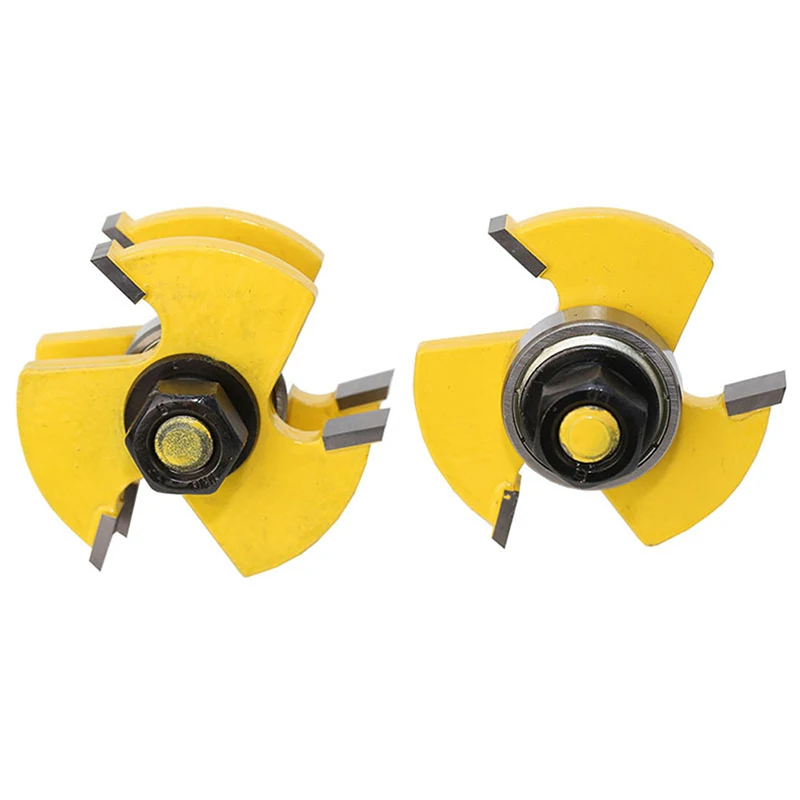 2 PCS/ Set Shank Bit Tongue And Groove Router Wood Milling Cutter Flooring Knife | Инструменты