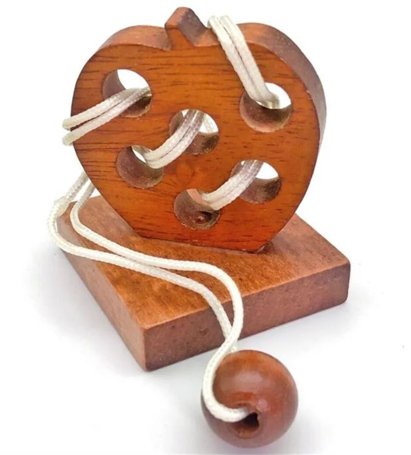 The mind in apple-stimulating form iq wooden string puzzles logically teaser game for adults children | Игрушки и хобби