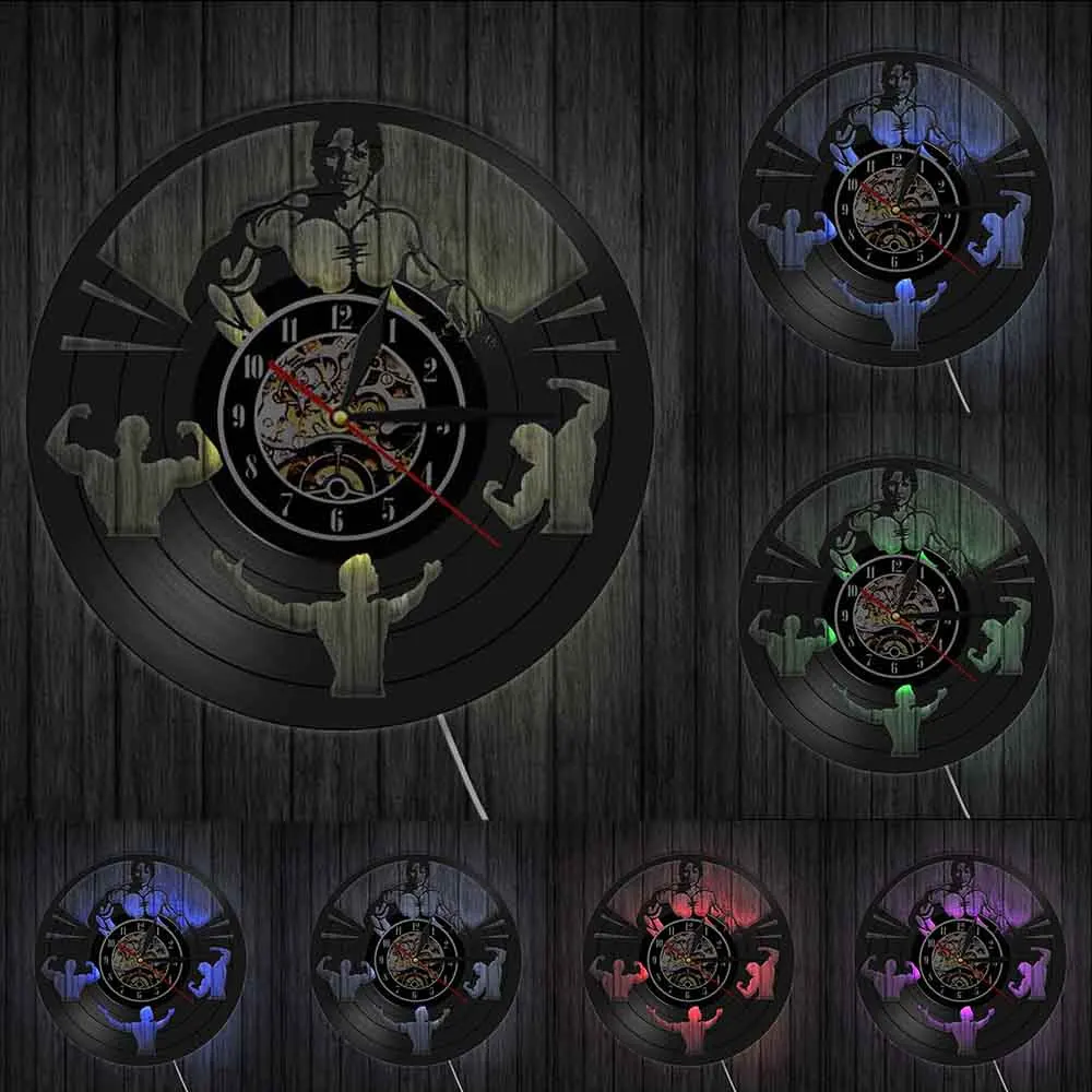 Арнольд Шварцнеггер фитнес Дарен виниловая запись настенные часы Бодибилдинг