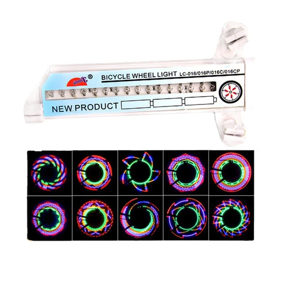 

32 LED Flashing Colorful Bicycle Wheel Light Bicycle Wheel Spoke Signal Light For Bike RC 30 Patterns 32 Modes Night Bike Lamp