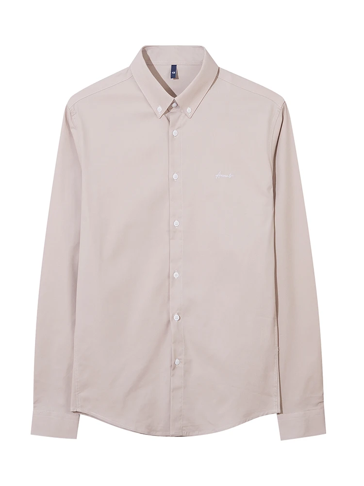 

Shirt 2021 Spring Men Long Sleeve Business Dress Shirts High Quality Solid Color Office Streetwear Social Blouse Chemise Homme