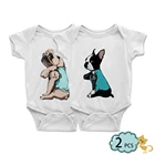 Комбинезон детский с надписью I LOVE MOM, для новорожденных