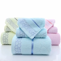 3pcsset plaid 100 cotton face hand bath towel set for adult bathroom towel sets beach towel bathroom home portable towel