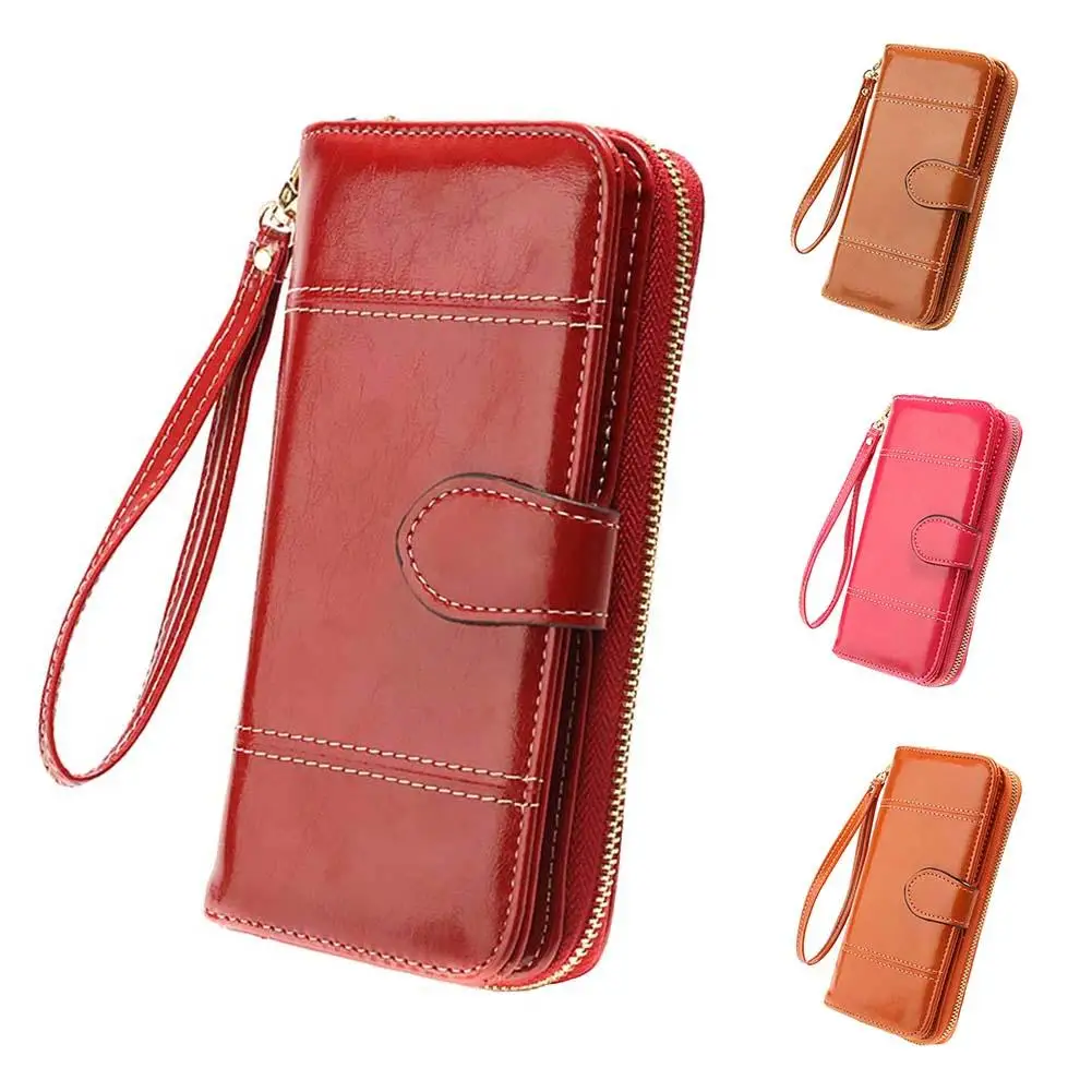 Черная пятница ретро женский сплошной цвет масло воск искусственная кожа