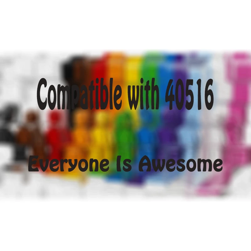 Конструктор Мини-фигурки все потрясающие однотонный Радужный пазл для мальчиков