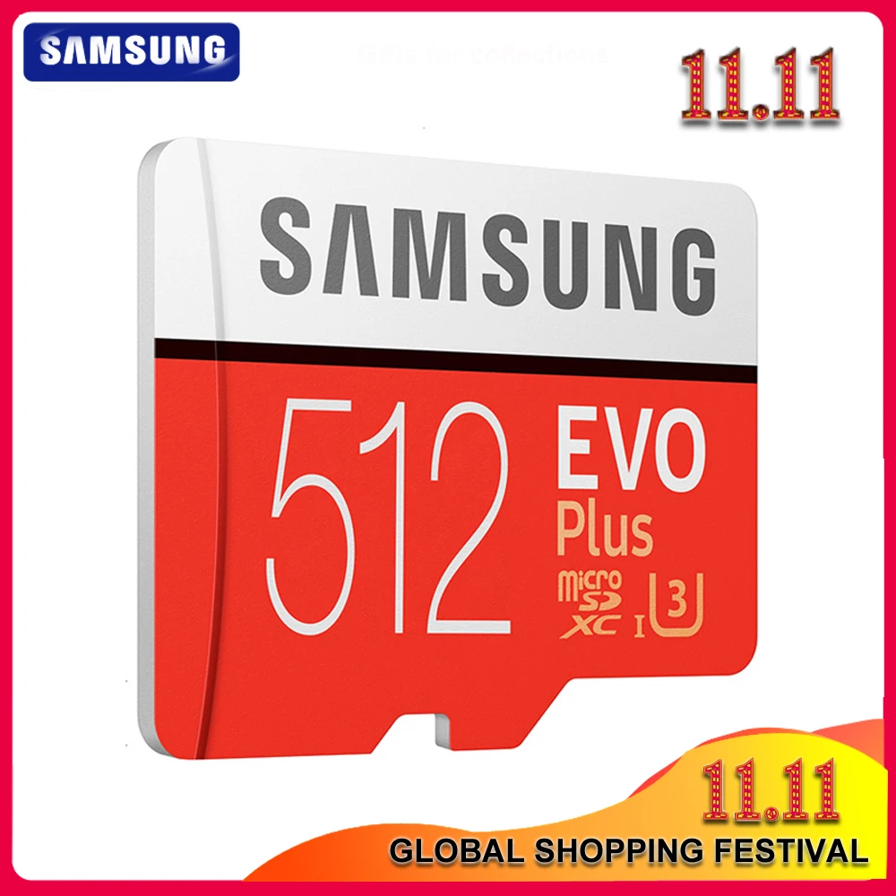 100% оригинальная карта Micro SD SAMSUNG 512 ГБ 100 МБ/с./с класс 10 U3 U1 SDXC EVO + памяти TF флэш для