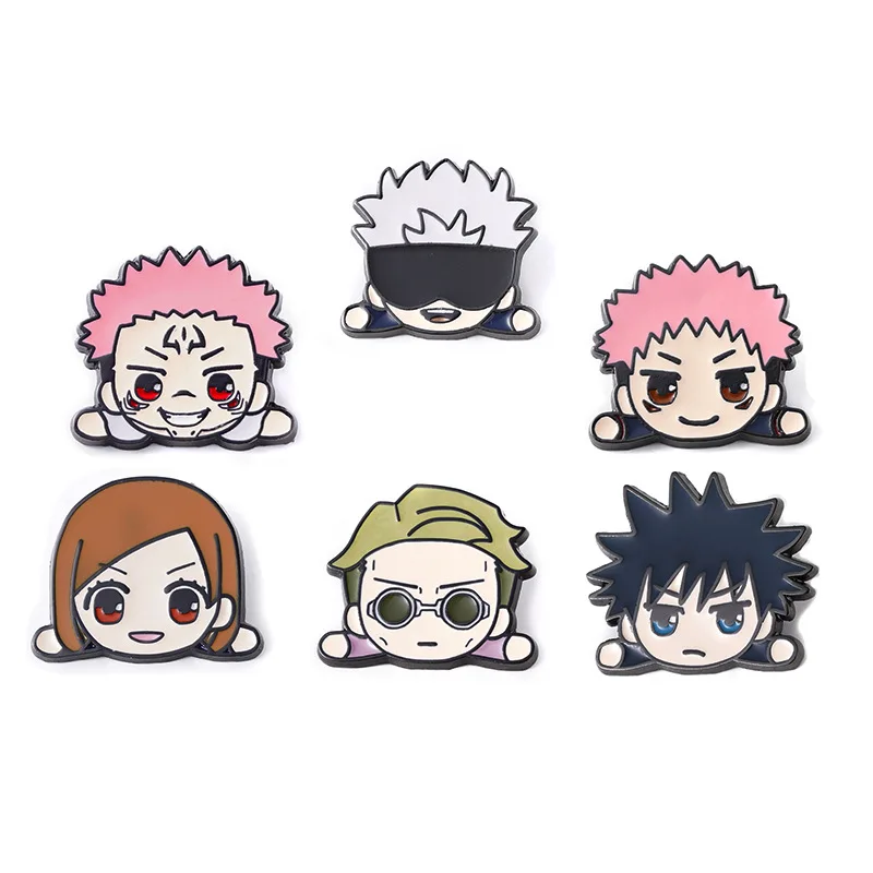 

1 Pcs Cute Anime Jujutsu Kaisen Enamel Brooches Pins on Clothes Bag Gojo Satoru Metal Badge Lapel Pin Cosplay Figure Toys Gifts