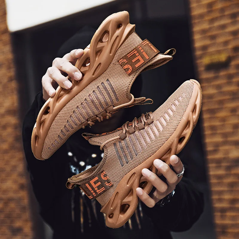 Мужская Вулканизированная обувь легкие дышащие сетчатые кроссовки на подушке