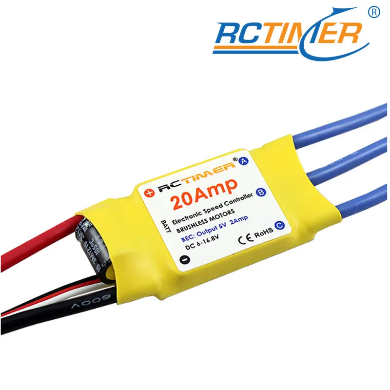 Контроллер скорости бесщеточного двигателя RCTimer 20A FW ESC | Электроника