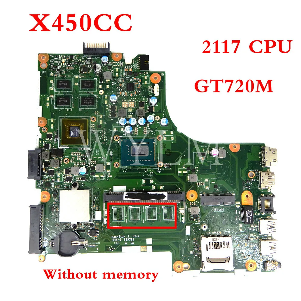 

X450CC motherboard Without RAM 2117CPU GT720M/2G mainboard For ASUS X450CC X450C Y481C X450 Laptop motherboard Tested