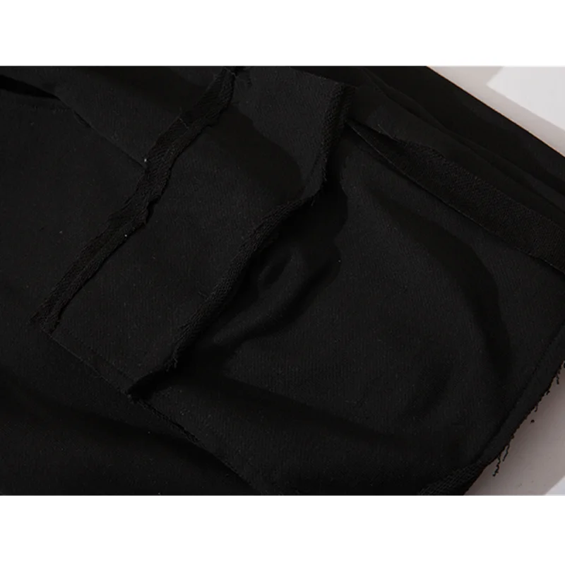 

2021 Men Casual Shorts Solid Color Ripped Cargo Shorts Harajuku Streetwear Summer Hip Hop Baggy Pants Fashion Casual Joggers