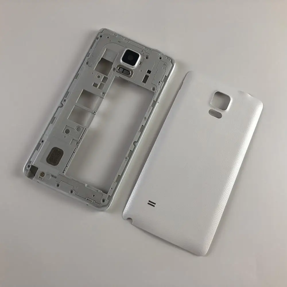 

for Samsung Galaxy Note 4 N910 Housing Middle Frame Plate Bezel+Battery Back Cover+Home Button Fingerprint Key+Stylus S-Pen