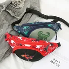 Поясная сумка для мальчиков и девочек, нагрудная сумка с динозавром, забавные сумки большой емкости, Мультяшные бананы, Наплечные сумки