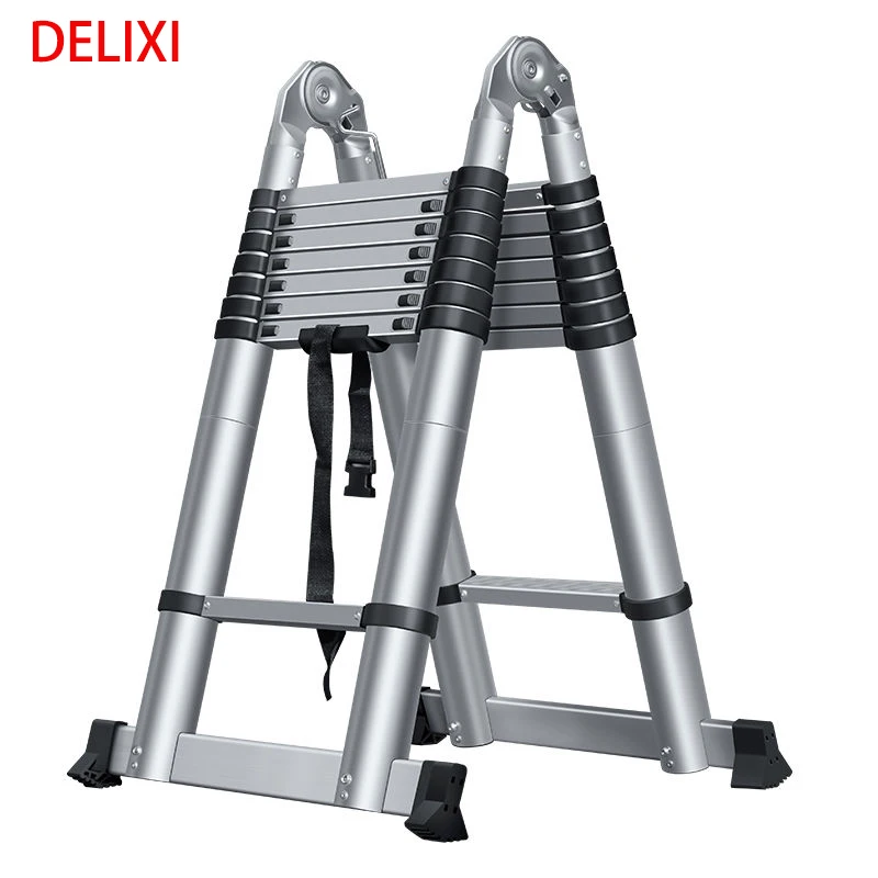 Складная телескопическая лестница DELIXI многофункциональная из алюминиевого