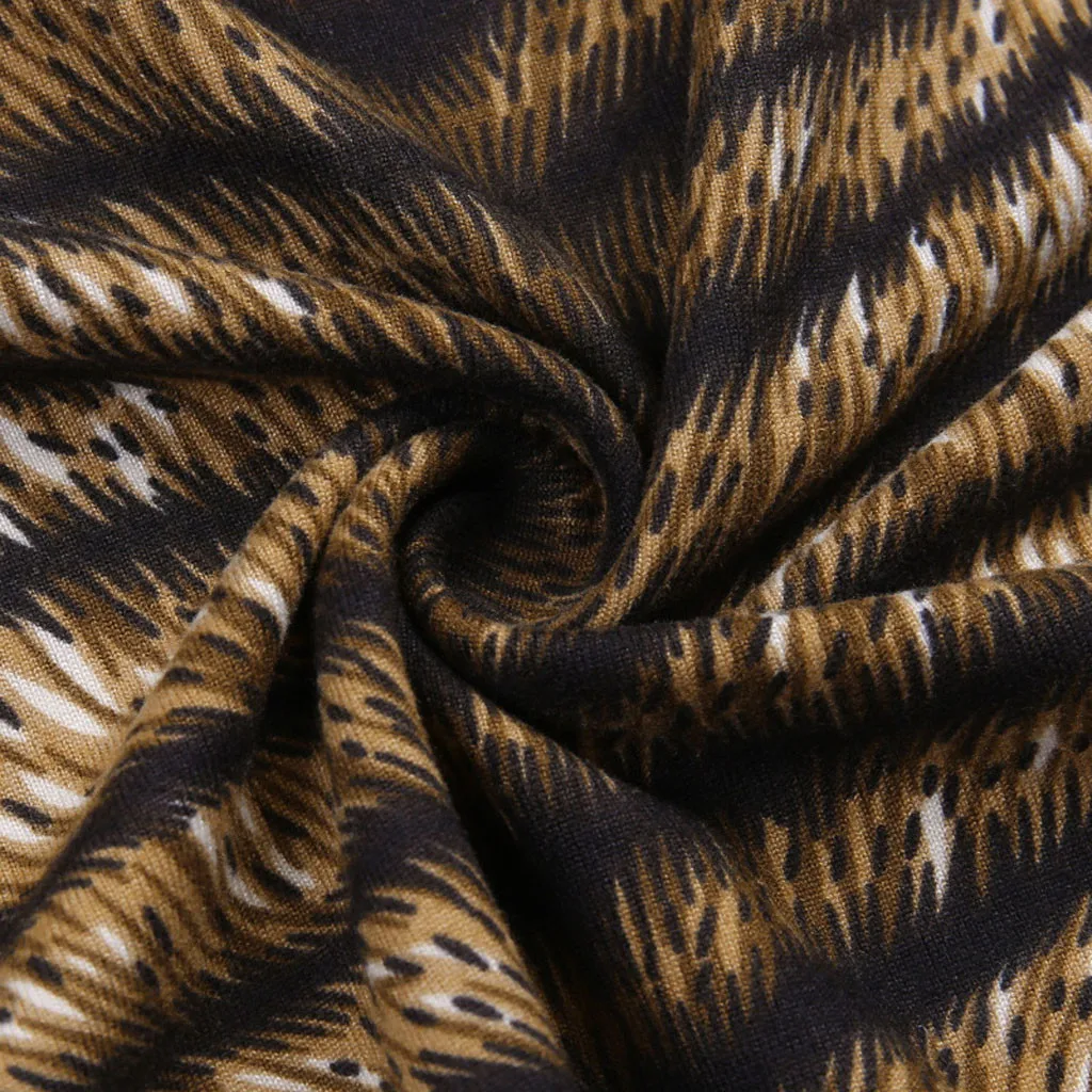 Платье для женщин модное квадратный воротник животный принт без рукавов с