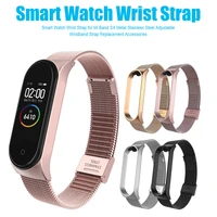 stainless steel wrist strap for xiaomi mi band 3 4 metal watch band smart bracelet miband 3 replaceable watch straps mi 4