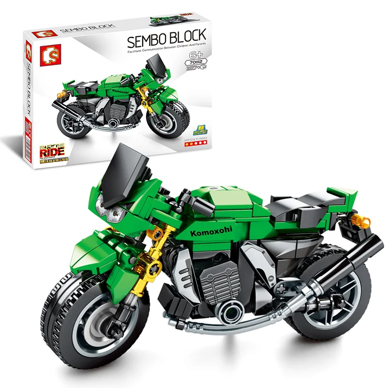 

Sembo Blocks Technic MOC Mechanical Heavy Locomotive Motorcycle Building Bricks Sets Educational Toy Model Kids Toys For Gifts