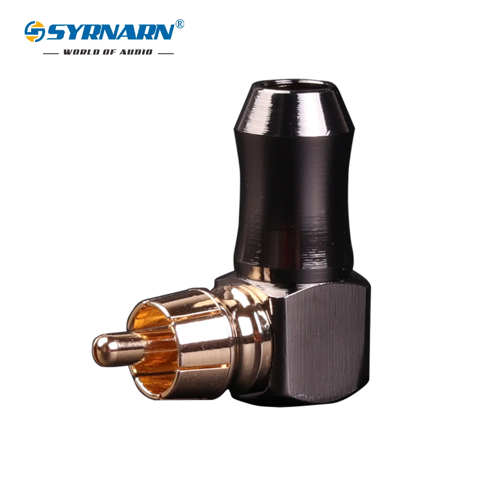 

1PCS Gold plated Right Angle RCA Male Plug Audio Video Connector Soldering