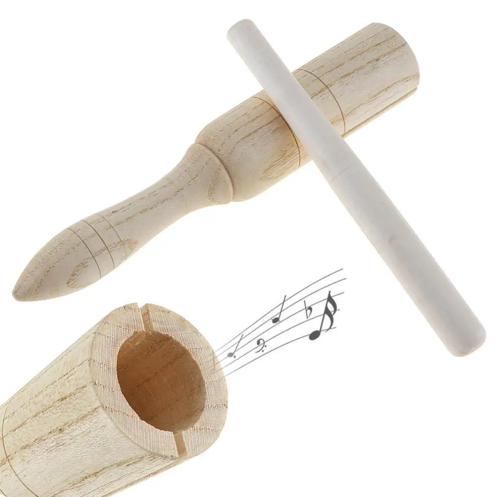 

Sound Tube Wooden Crow Kid Children Gift Wood Sounder Musical Toy Percussion Education Instrument with Stick Hot