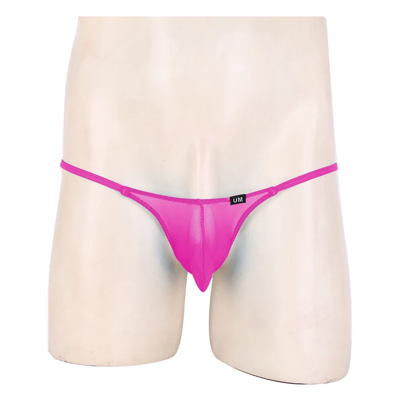 Gay Mens Mesh Прозрачное нижнее белье SISSY Homme Супер низкая посадка Т-образные стринги Нижнее белье Трусики-бикини