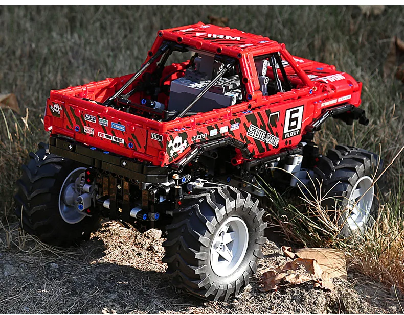 Серия Technic, Совместимая модель 29256 Toyotas Hilux, 4X4, внедорожная модель Vehile, строительные блоки, блоки для детей, рождественский подарок, игрушка