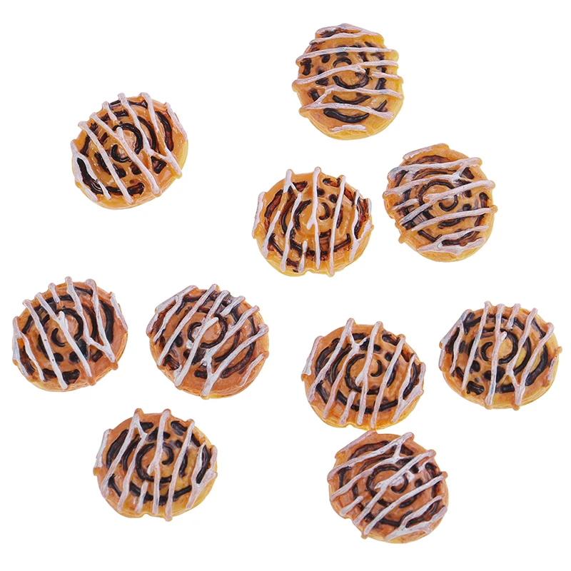 10 шт DIY смолы поддельные хлеб миниатюры еды плоская спина кабошон Flatback украшения