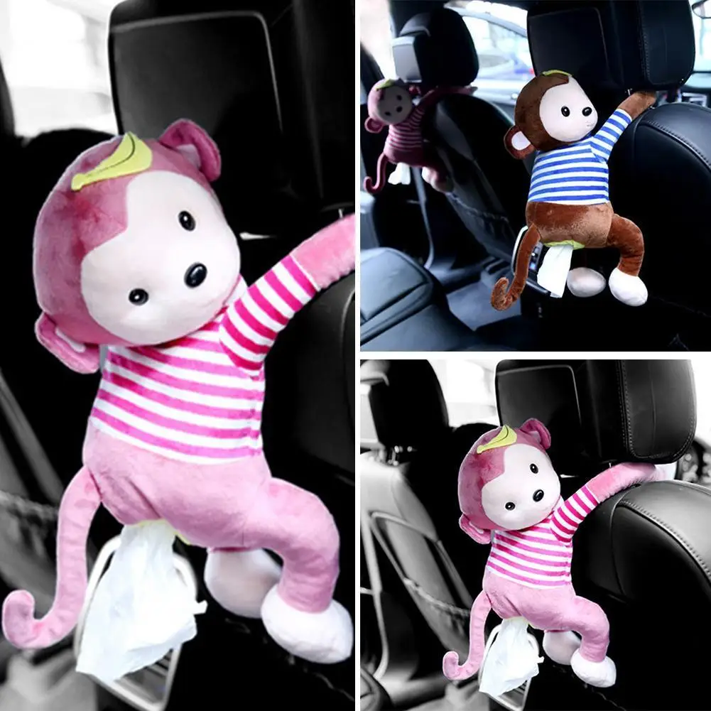 

Симпатичная мультяшная Обезьяна для дома, офиса, автомобиля, подвесной бумажный держатель для салфеток, держатель для бумажных салфеток, по...