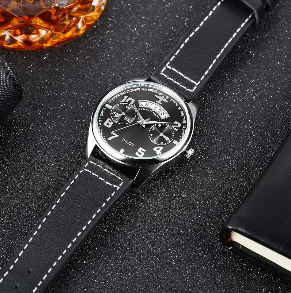

Prince Pilot Men Sports Watch Luxury Brand Bayan Kol Saati Date Business Calendar Men Erkek Saat Quartz Male Waterproof Watches